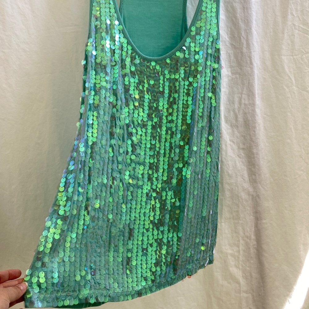 Sequins Tank Top - Size: Medium - image 4